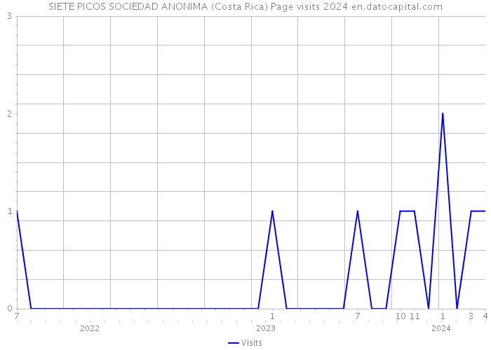 SIETE PICOS SOCIEDAD ANONIMA (Costa Rica) Page visits 2024 