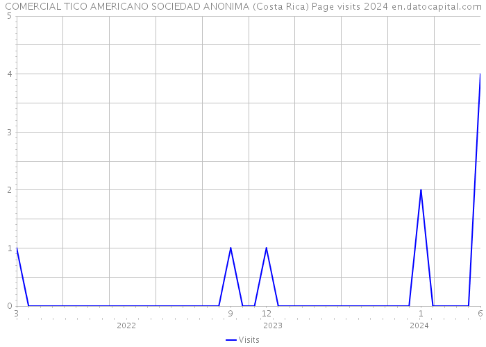 COMERCIAL TICO AMERICANO SOCIEDAD ANONIMA (Costa Rica) Page visits 2024 