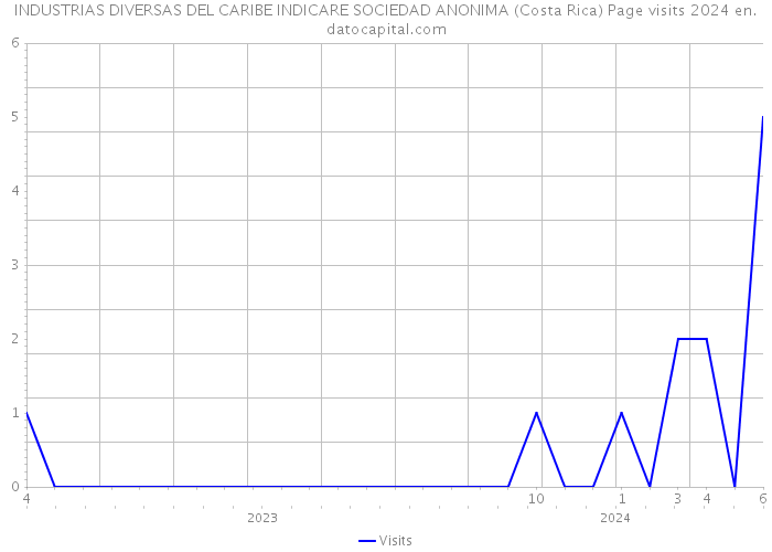 INDUSTRIAS DIVERSAS DEL CARIBE INDICARE SOCIEDAD ANONIMA (Costa Rica) Page visits 2024 