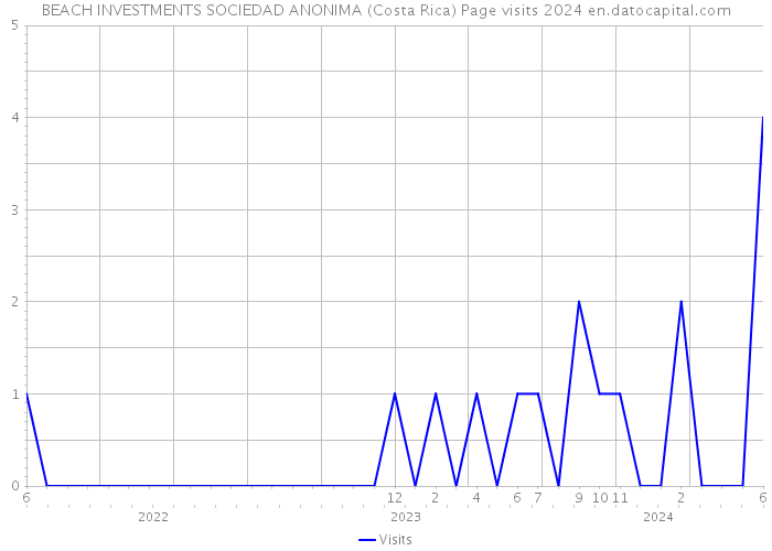 BEACH INVESTMENTS SOCIEDAD ANONIMA (Costa Rica) Page visits 2024 