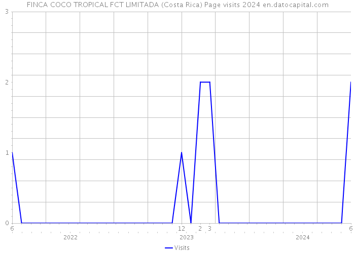 FINCA COCO TROPICAL FCT LIMITADA (Costa Rica) Page visits 2024 