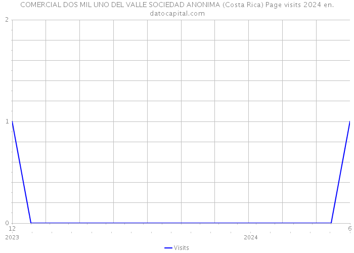 COMERCIAL DOS MIL UNO DEL VALLE SOCIEDAD ANONIMA (Costa Rica) Page visits 2024 