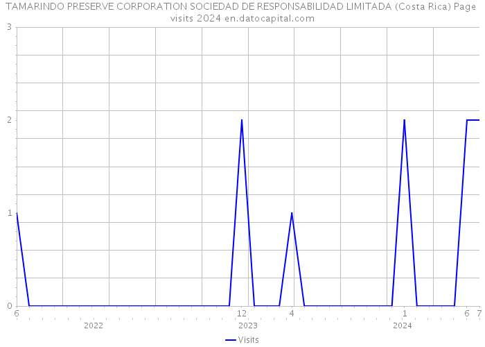 TAMARINDO PRESERVE CORPORATION SOCIEDAD DE RESPONSABILIDAD LIMITADA (Costa Rica) Page visits 2024 