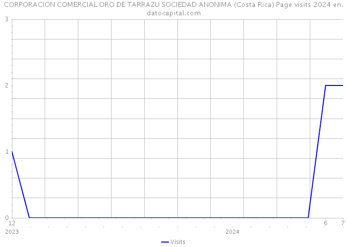 CORPORACION COMERCIAL ORO DE TARRAZU SOCIEDAD ANONIMA (Costa Rica) Page visits 2024 