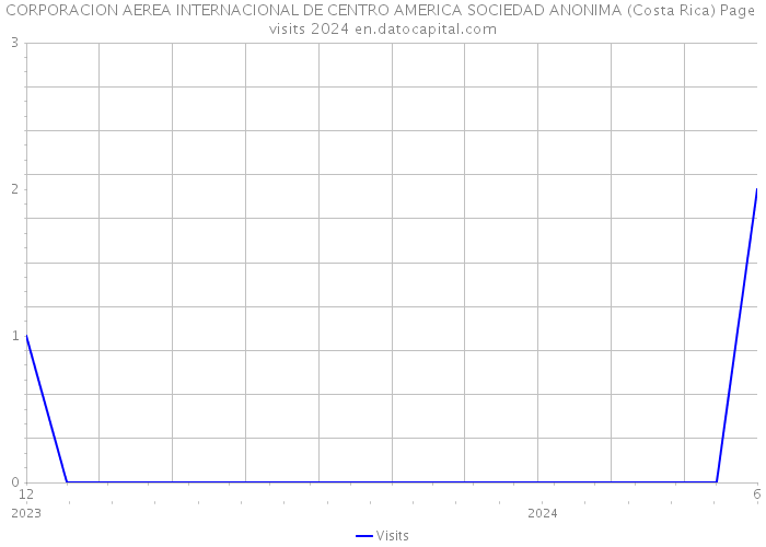 CORPORACION AEREA INTERNACIONAL DE CENTRO AMERICA SOCIEDAD ANONIMA (Costa Rica) Page visits 2024 