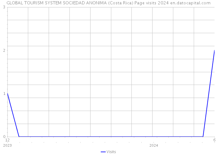 GLOBAL TOURISM SYSTEM SOCIEDAD ANONIMA (Costa Rica) Page visits 2024 