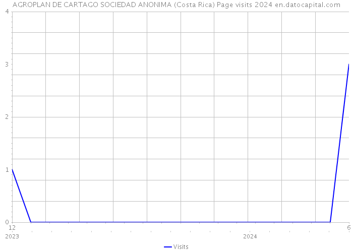 AGROPLAN DE CARTAGO SOCIEDAD ANONIMA (Costa Rica) Page visits 2024 