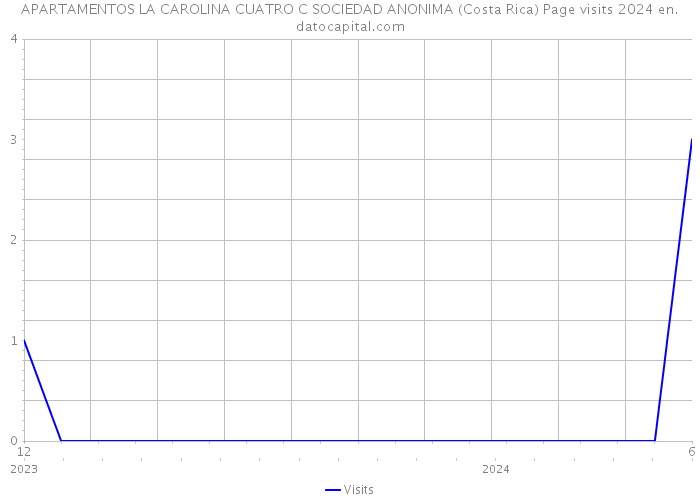 APARTAMENTOS LA CAROLINA CUATRO C SOCIEDAD ANONIMA (Costa Rica) Page visits 2024 