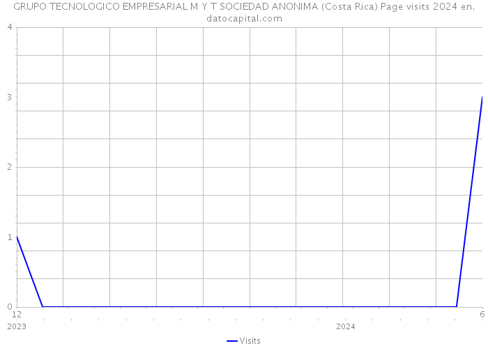 GRUPO TECNOLOGICO EMPRESARIAL M Y T SOCIEDAD ANONIMA (Costa Rica) Page visits 2024 
