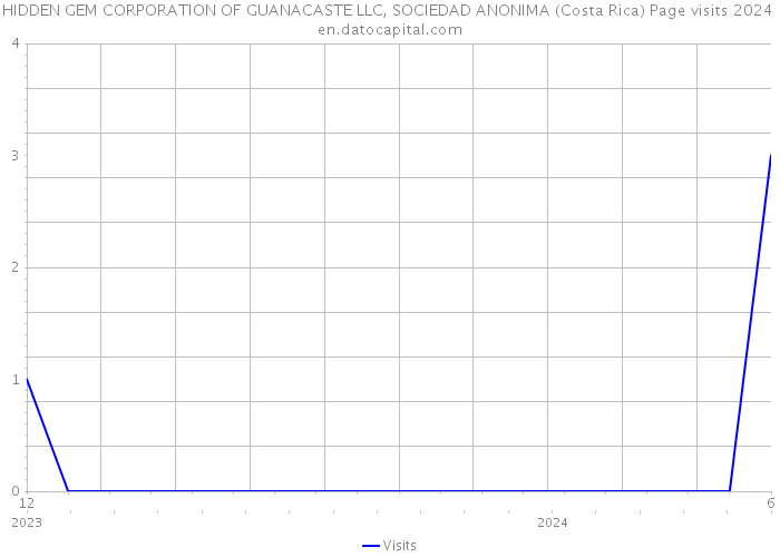 HIDDEN GEM CORPORATION OF GUANACASTE LLC, SOCIEDAD ANONIMA (Costa Rica) Page visits 2024 