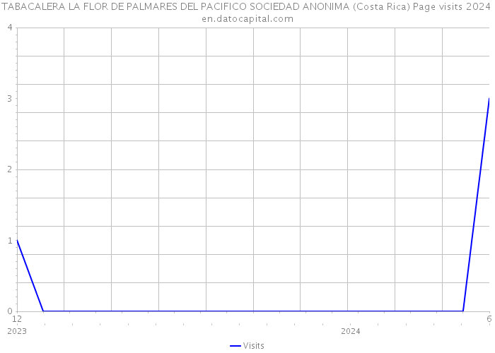 TABACALERA LA FLOR DE PALMARES DEL PACIFICO SOCIEDAD ANONIMA (Costa Rica) Page visits 2024 