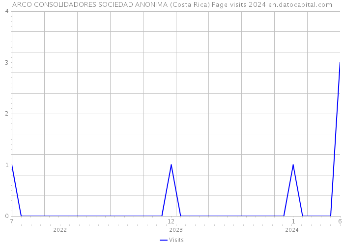 ARCO CONSOLIDADORES SOCIEDAD ANONIMA (Costa Rica) Page visits 2024 