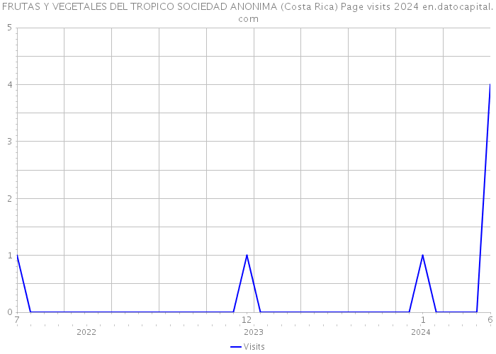 FRUTAS Y VEGETALES DEL TROPICO SOCIEDAD ANONIMA (Costa Rica) Page visits 2024 