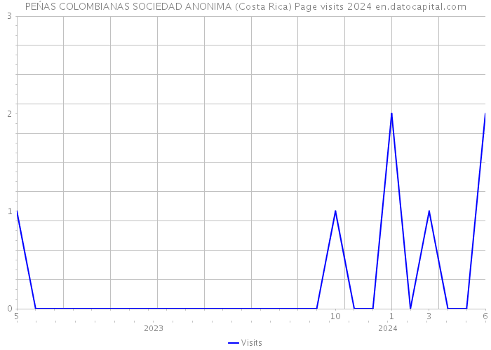 PEŃAS COLOMBIANAS SOCIEDAD ANONIMA (Costa Rica) Page visits 2024 