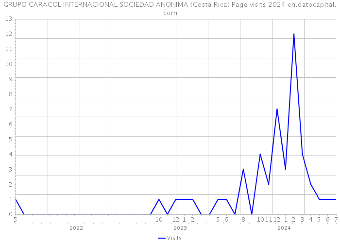 GRUPO CARACOL INTERNACIONAL SOCIEDAD ANONIMA (Costa Rica) Page visits 2024 