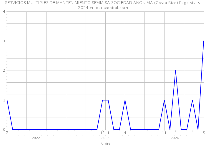 SERVICIOS MULTIPLES DE MANTENIMIENTO SEMMISA SOCIEDAD ANONIMA (Costa Rica) Page visits 2024 