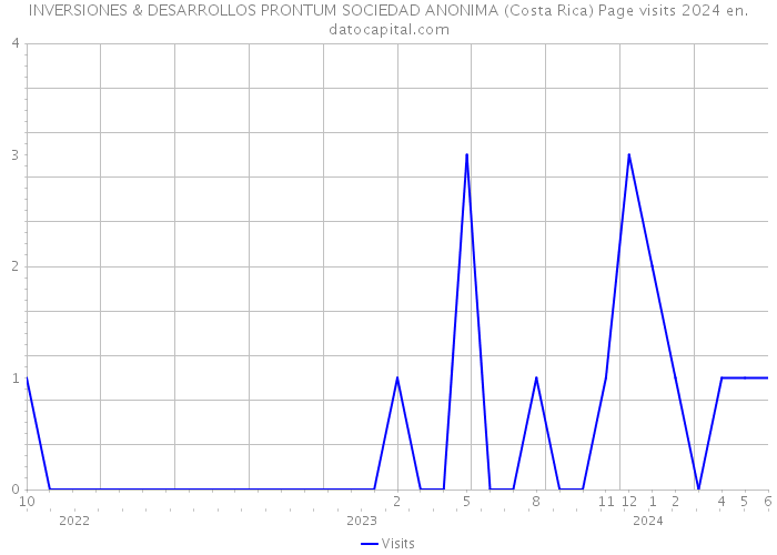 INVERSIONES & DESARROLLOS PRONTUM SOCIEDAD ANONIMA (Costa Rica) Page visits 2024 