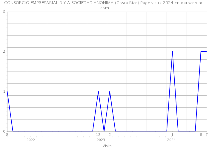 CONSORCIO EMPRESARIAL R Y A SOCIEDAD ANONIMA (Costa Rica) Page visits 2024 