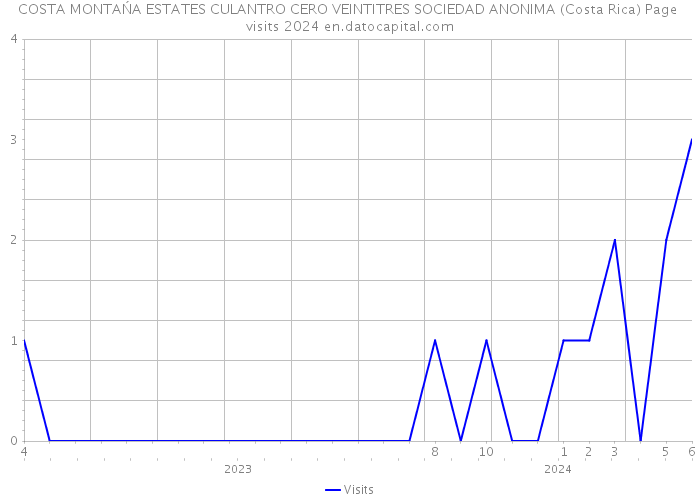 COSTA MONTAŃA ESTATES CULANTRO CERO VEINTITRES SOCIEDAD ANONIMA (Costa Rica) Page visits 2024 