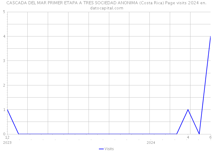 CASCADA DEL MAR PRIMER ETAPA A TRES SOCIEDAD ANONIMA (Costa Rica) Page visits 2024 