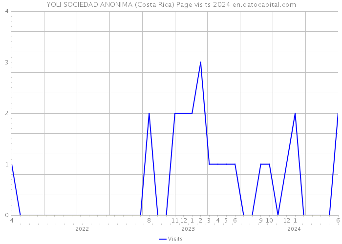 YOLI SOCIEDAD ANONIMA (Costa Rica) Page visits 2024 