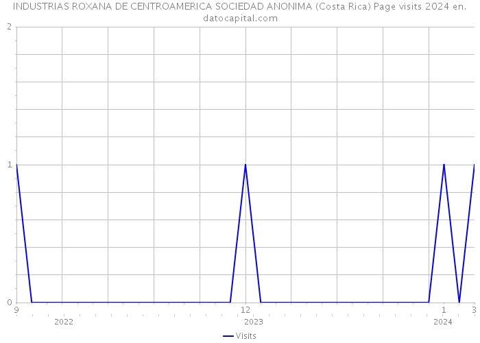 INDUSTRIAS ROXANA DE CENTROAMERICA SOCIEDAD ANONIMA (Costa Rica) Page visits 2024 