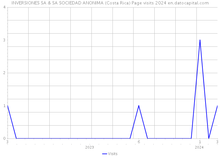 INVERSIONES SA & SA SOCIEDAD ANONIMA (Costa Rica) Page visits 2024 