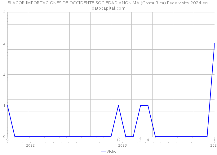 BLACOR IMPORTACIONES DE OCCIDENTE SOCIEDAD ANONIMA (Costa Rica) Page visits 2024 