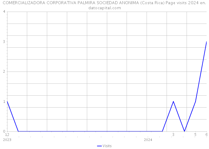 COMERCIALIZADORA CORPORATIVA PALMIRA SOCIEDAD ANONIMA (Costa Rica) Page visits 2024 