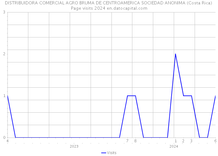 DISTRIBUIDORA COMERCIAL AGRO BRUMA DE CENTROAMERICA SOCIEDAD ANONIMA (Costa Rica) Page visits 2024 