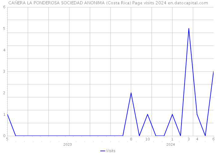 CAŃERA LA PONDEROSA SOCIEDAD ANONIMA (Costa Rica) Page visits 2024 