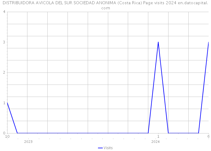 DISTRIBUIDORA AVICOLA DEL SUR SOCIEDAD ANONIMA (Costa Rica) Page visits 2024 