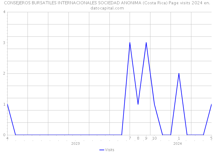 CONSEJEROS BURSATILES INTERNACIONALES SOCIEDAD ANONIMA (Costa Rica) Page visits 2024 