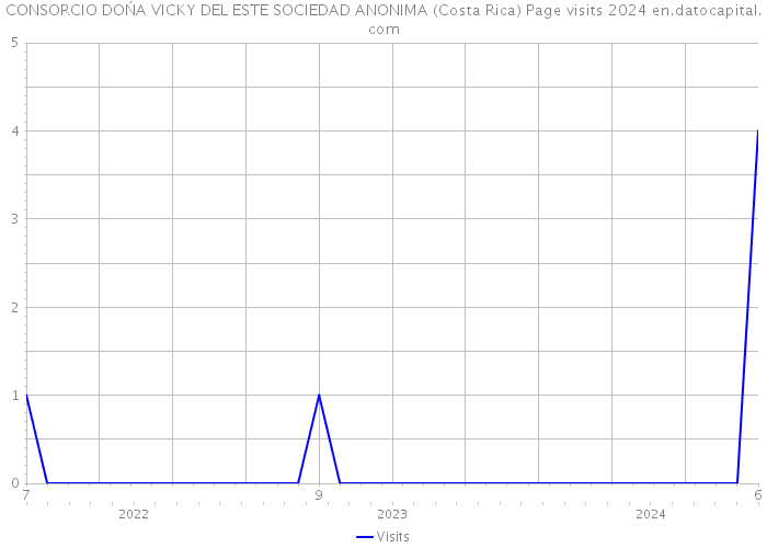 CONSORCIO DOŃA VICKY DEL ESTE SOCIEDAD ANONIMA (Costa Rica) Page visits 2024 