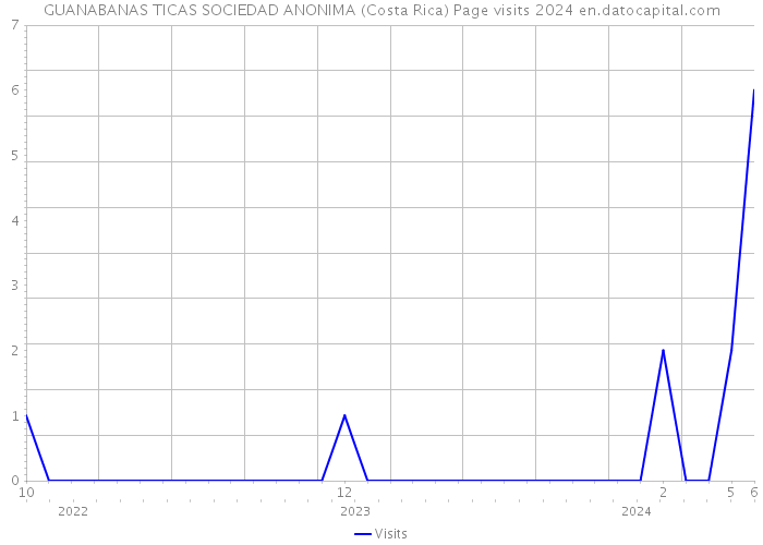 GUANABANAS TICAS SOCIEDAD ANONIMA (Costa Rica) Page visits 2024 