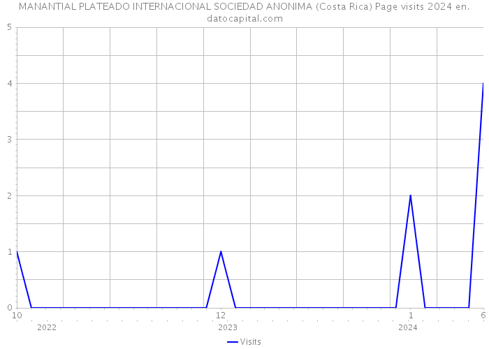 MANANTIAL PLATEADO INTERNACIONAL SOCIEDAD ANONIMA (Costa Rica) Page visits 2024 