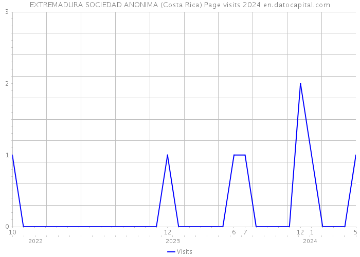 EXTREMADURA SOCIEDAD ANONIMA (Costa Rica) Page visits 2024 