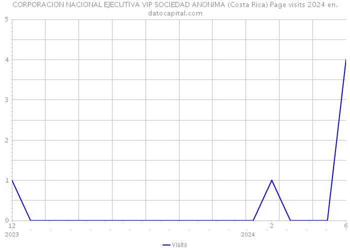 CORPORACION NACIONAL EJECUTIVA VIP SOCIEDAD ANONIMA (Costa Rica) Page visits 2024 