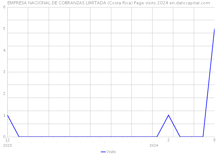 EMPRESA NACIONAL DE COBRANZAS LIMITADA (Costa Rica) Page visits 2024 