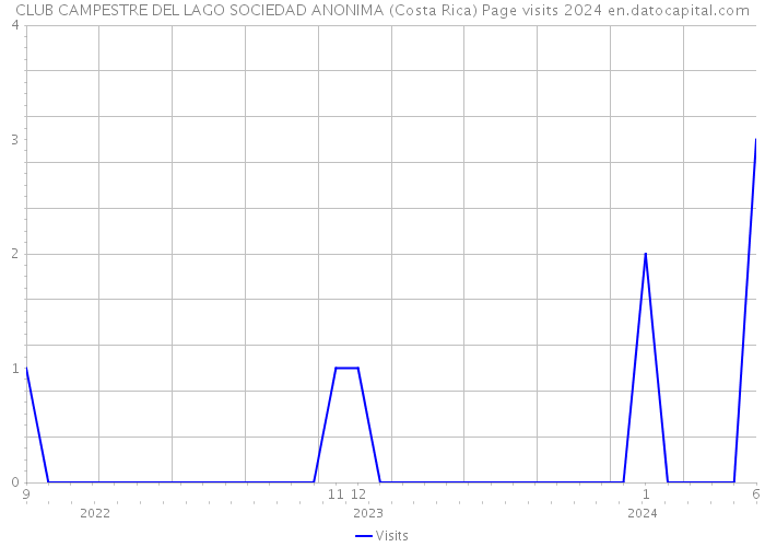CLUB CAMPESTRE DEL LAGO SOCIEDAD ANONIMA (Costa Rica) Page visits 2024 