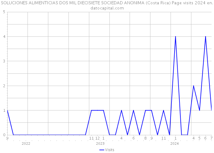 SOLUCIONES ALIMENTICIAS DOS MIL DIECISIETE SOCIEDAD ANONIMA (Costa Rica) Page visits 2024 
