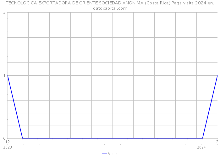 TECNOLOGICA EXPORTADORA DE ORIENTE SOCIEDAD ANONIMA (Costa Rica) Page visits 2024 