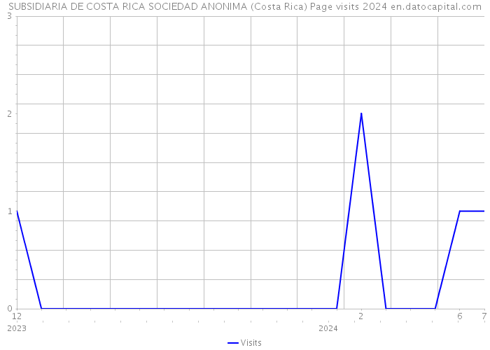 SUBSIDIARIA DE COSTA RICA SOCIEDAD ANONIMA (Costa Rica) Page visits 2024 