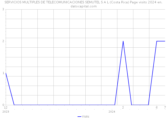 SERVICIOS MULTIPLES DE TELECOMUNICACIONES SEMUTEL S A L (Costa Rica) Page visits 2024 