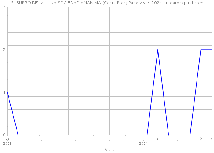 SUSURRO DE LA LUNA SOCIEDAD ANONIMA (Costa Rica) Page visits 2024 