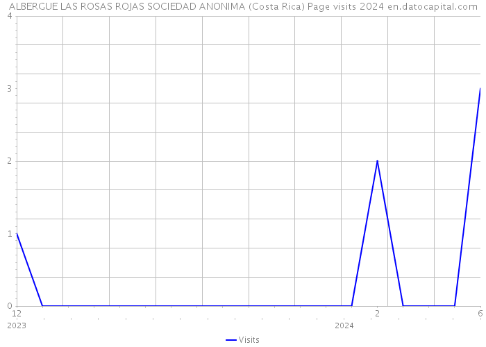 ALBERGUE LAS ROSAS ROJAS SOCIEDAD ANONIMA (Costa Rica) Page visits 2024 