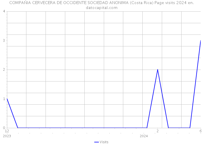 COMPAŃIA CERVECERA DE OCCIDENTE SOCIEDAD ANONIMA (Costa Rica) Page visits 2024 