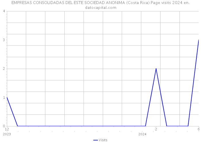 EMPRESAS CONSOLIDADAS DEL ESTE SOCIEDAD ANONIMA (Costa Rica) Page visits 2024 