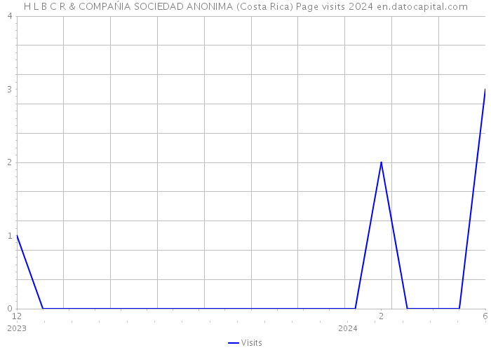 H L B C R & COMPAŃIA SOCIEDAD ANONIMA (Costa Rica) Page visits 2024 