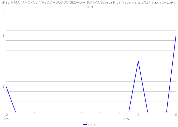 KRYSIA MATAMOROS Y ASOCIADOS SOCIEDAD ANONIMA (Costa Rica) Page visits 2024 
